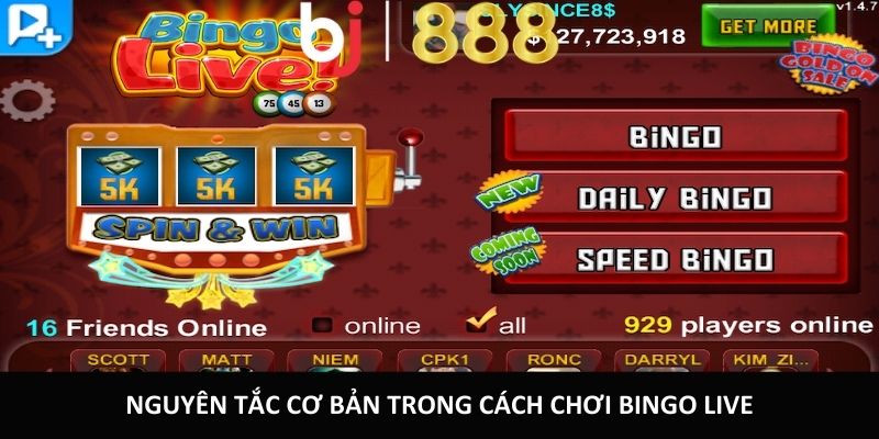 Nguyên tắc cơ bản trong cách chơi Bingo Live