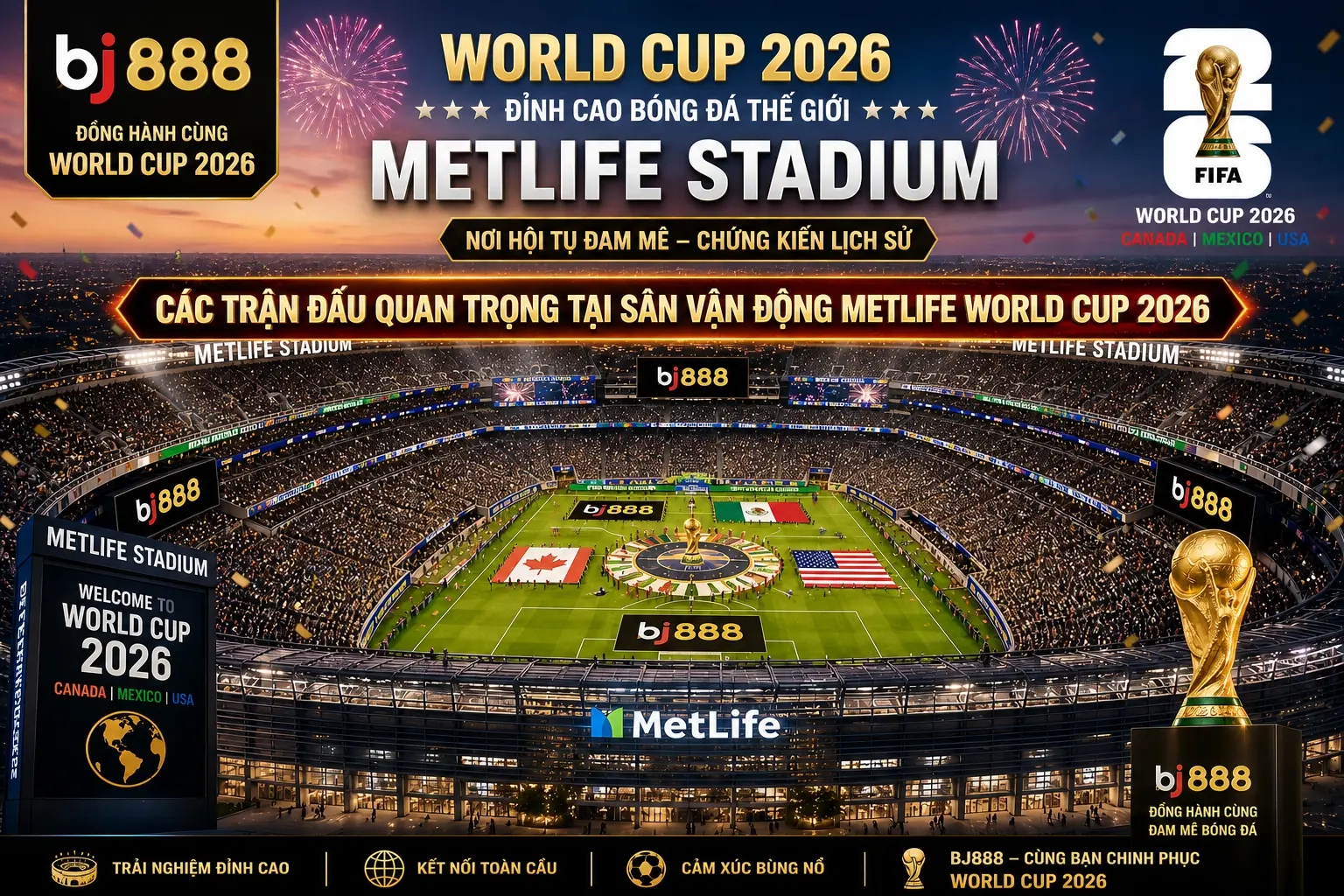 Các trận đấu quan trọng được tổ chức tại sân vận động Metlife