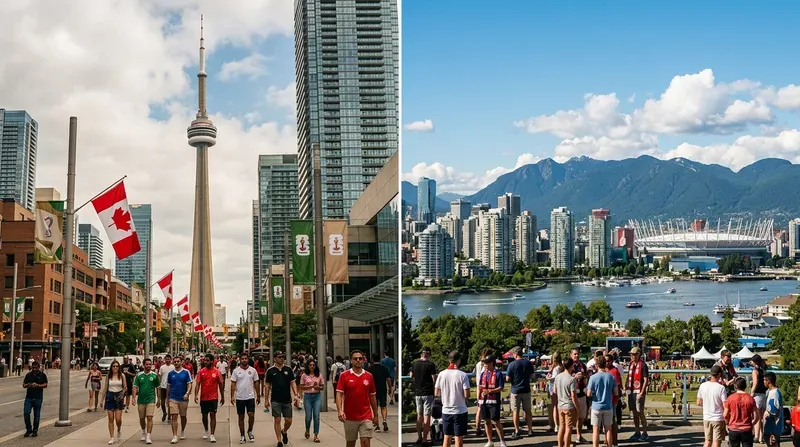 Các thành phố đăng cai World Cup 2026 tại Canada