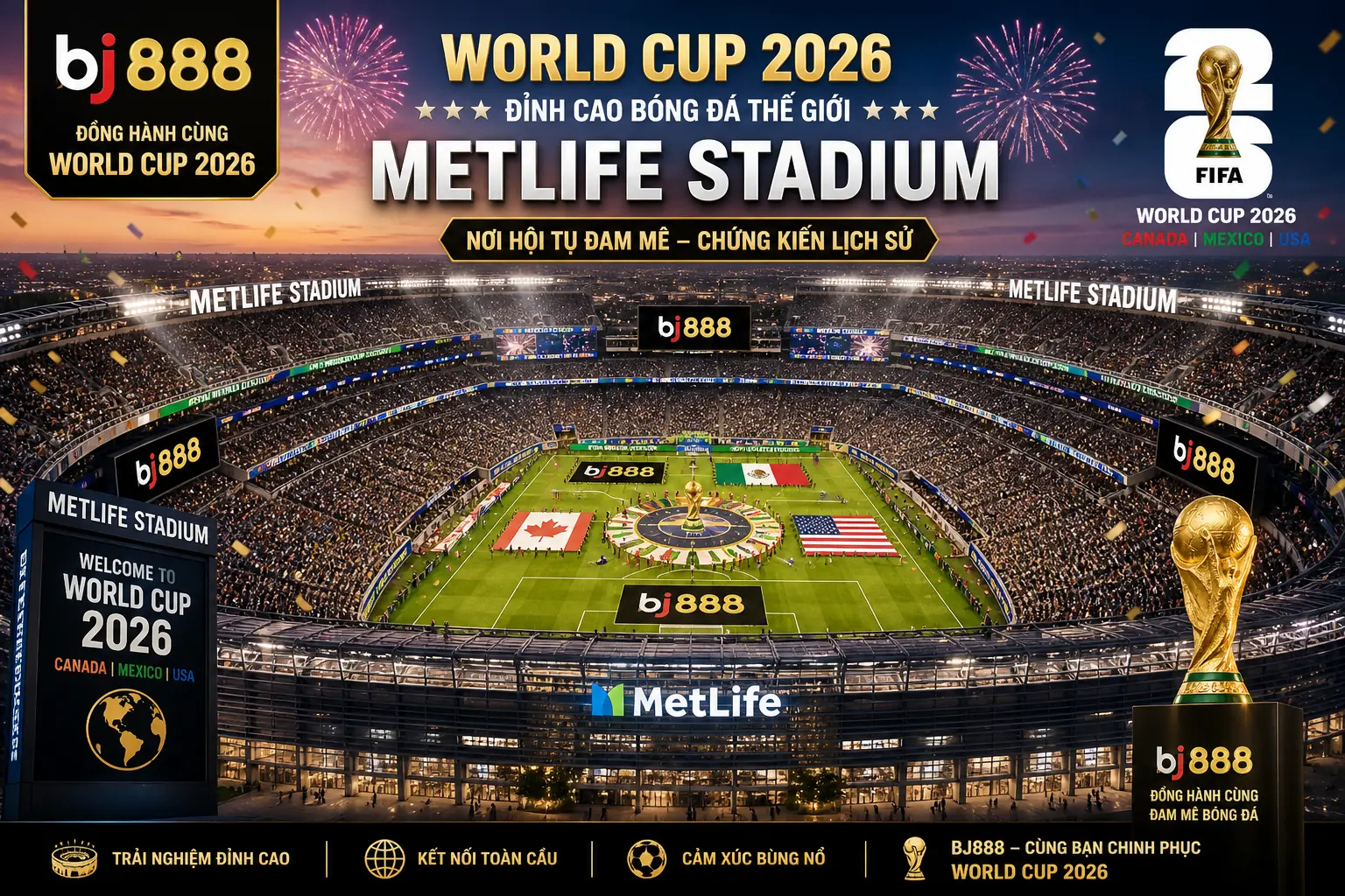 So sánh sân vận động Metlife với các sân khác